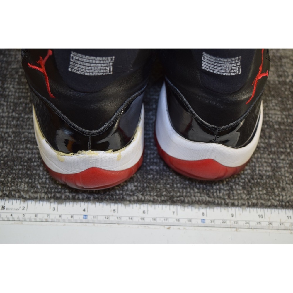Nike 2012 Air Jordan 11 Retro Bred Patent 378037-010 MENS 12 NEED SOLES REGLUED - Picture 10 of 16